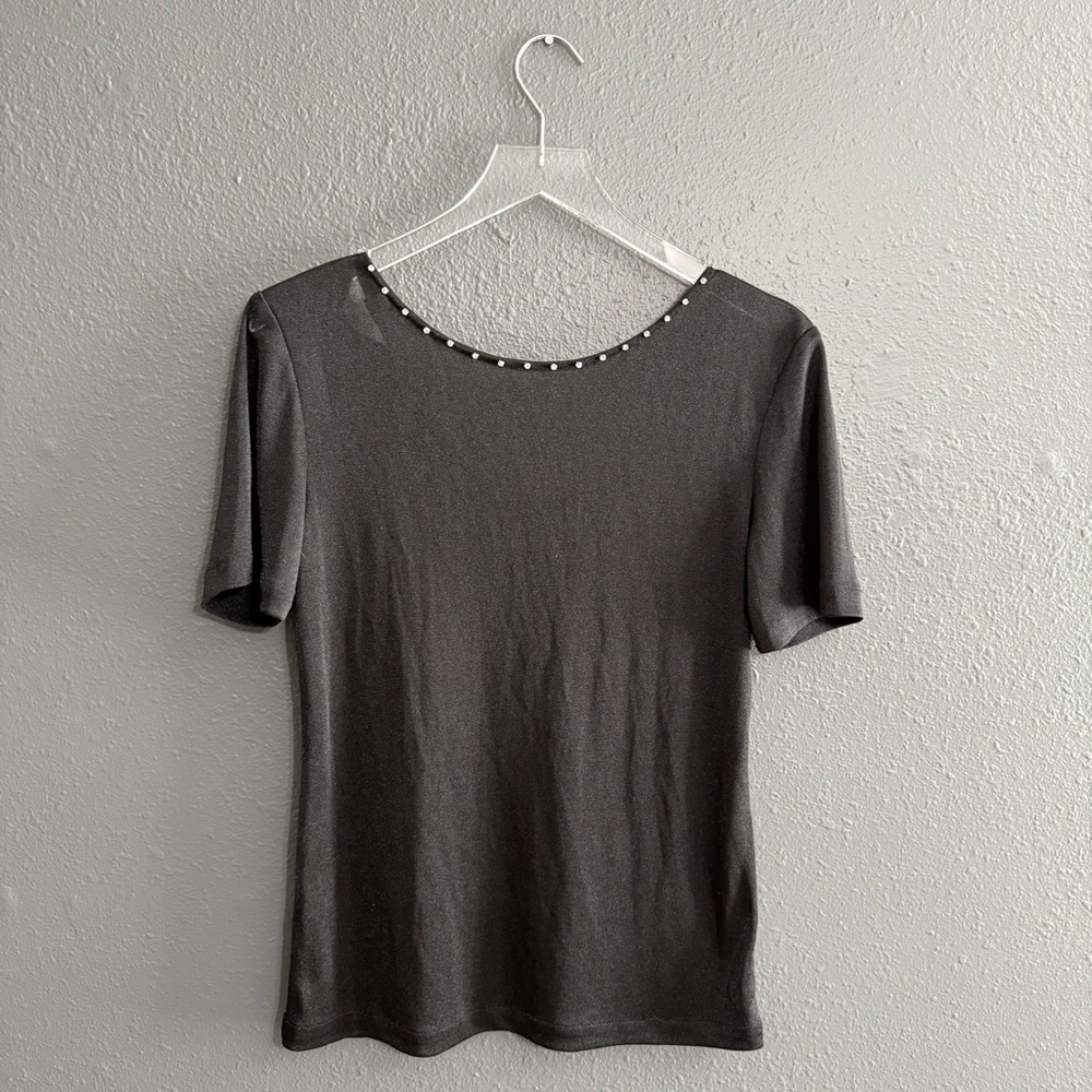 Vintage 1990's Sheer Cubic Zirconia T-Shirt Size L